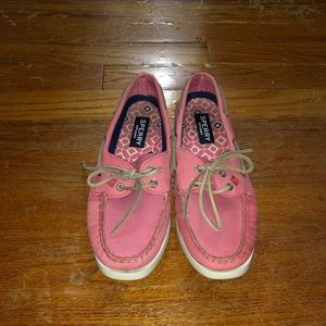 Pink Sperry Boat Shoes